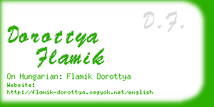 dorottya flamik business card